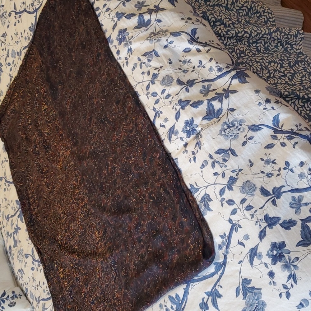 CURATED BY RUA'H KIBRIYA:  Reversible Infinity Scarf W/Copper Accents EUC